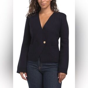10 Crosby Derek Lam Navy Cardigan Sweater